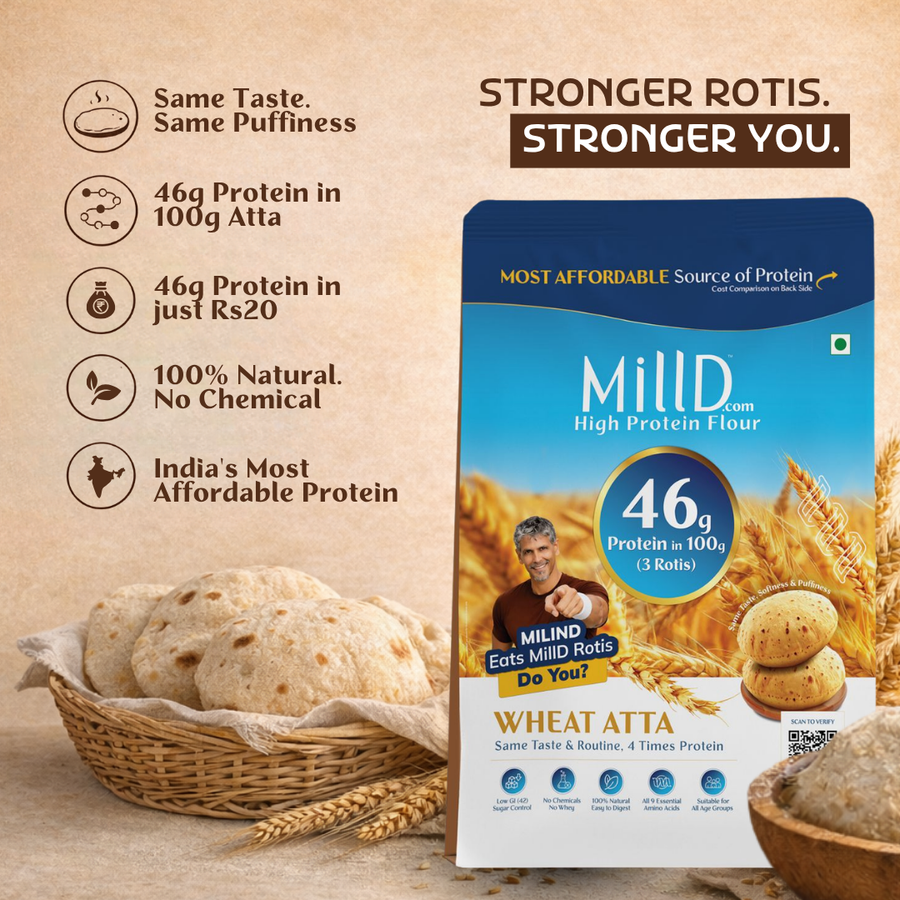 Mill'D 460 Grams Protein in 1kg Atta