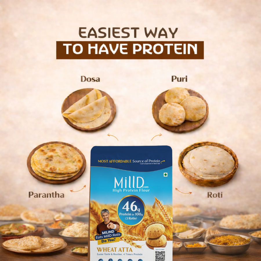 Mill'D 460 Grams Protein in 1kg Atta