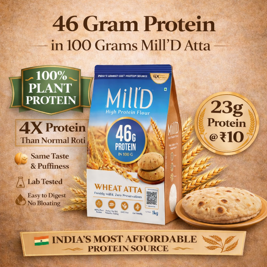 Mill'D 460 Grams Protein in 1kg Atta