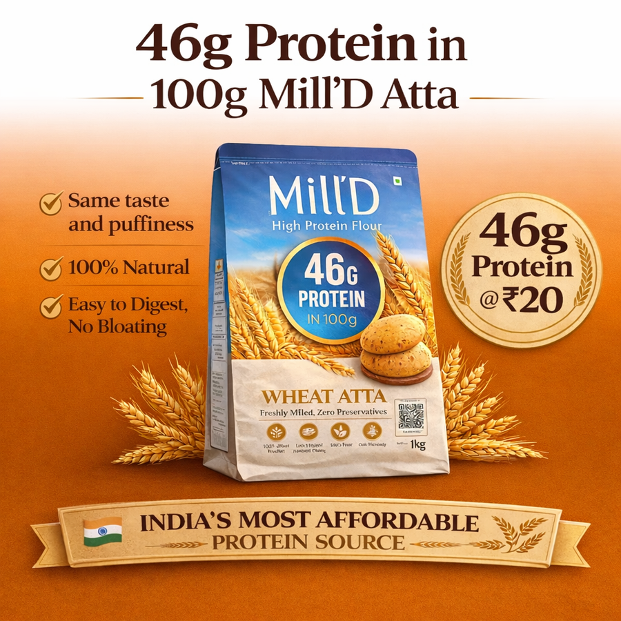 Mill'D 460 Grams Protein in 1kg Atta