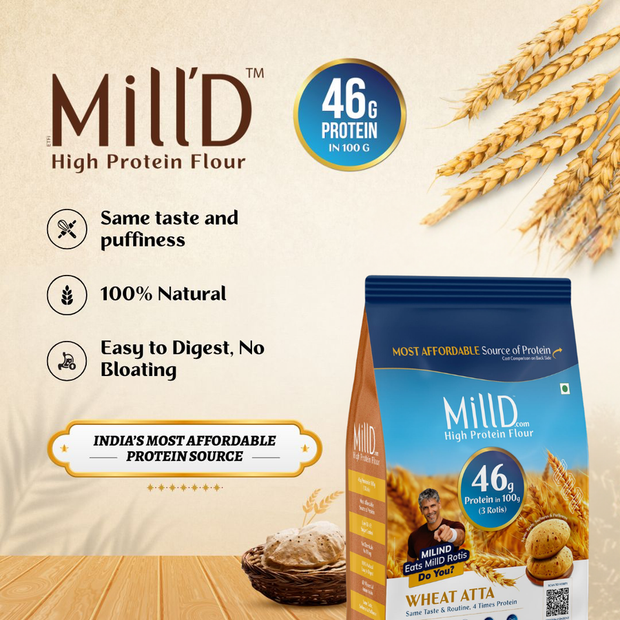 Mill'D 460 Grams Protein in 1kg Atta