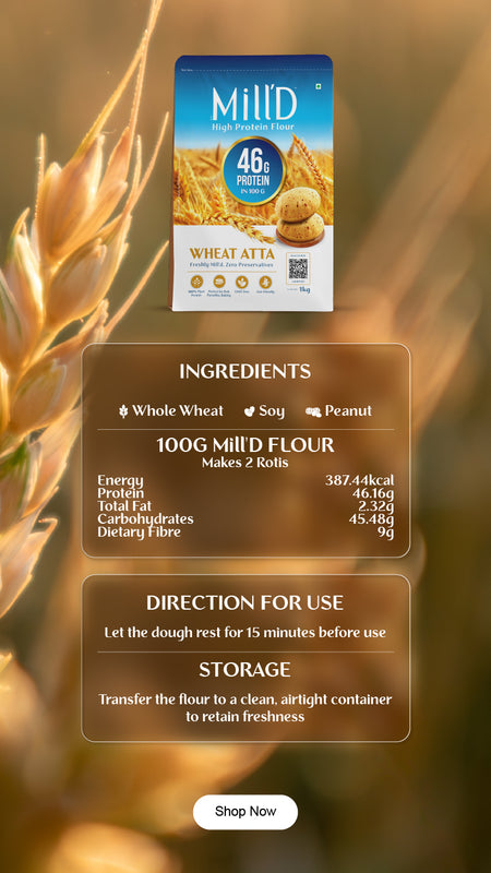 MillD Atta with High Protein Content - 4X Protein in Every Roti – Milld ...